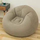 Надувне крісло 110х110х85см, до 100кг, KR-1 / Крісло велюрове груша / Водонепроникне крісло для дому, фото 2