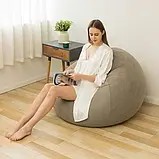 Надувне крісло 110х110х85см, до 100кг, KR-1 / Крісло велюрове груша / Водонепроникне крісло для дому, фото 5