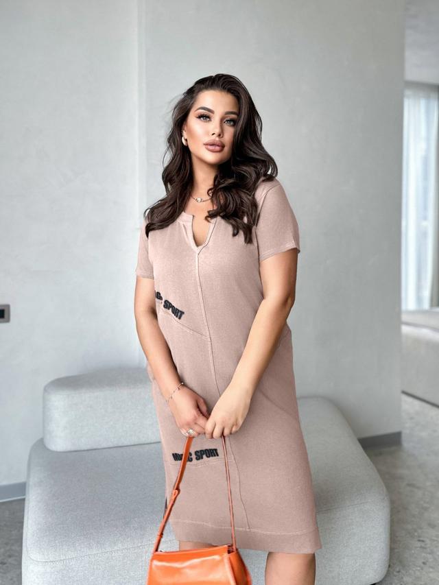 Сукня спорт-шик з натурального трикотажа розмір батал для спекотного літа