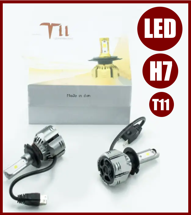 Світлодіодні LED-лампи для автолампа H7 12V-24V T11 6500K 8400L 70W радіатор із вентилятором