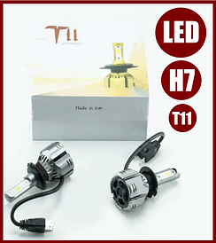 Світлодіодні LED-лампи для автолампа H7 12V-24V T11 6500K 8400L 70W радіатор із вентилятором
