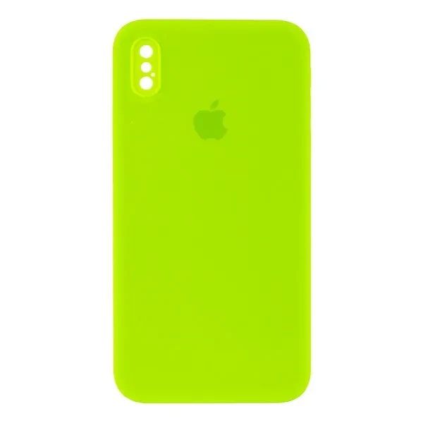 Чохол-накладка EpiK Silicone Case Square Full Camera Protective (AA) для iPhone XS Neon Green, фото 1