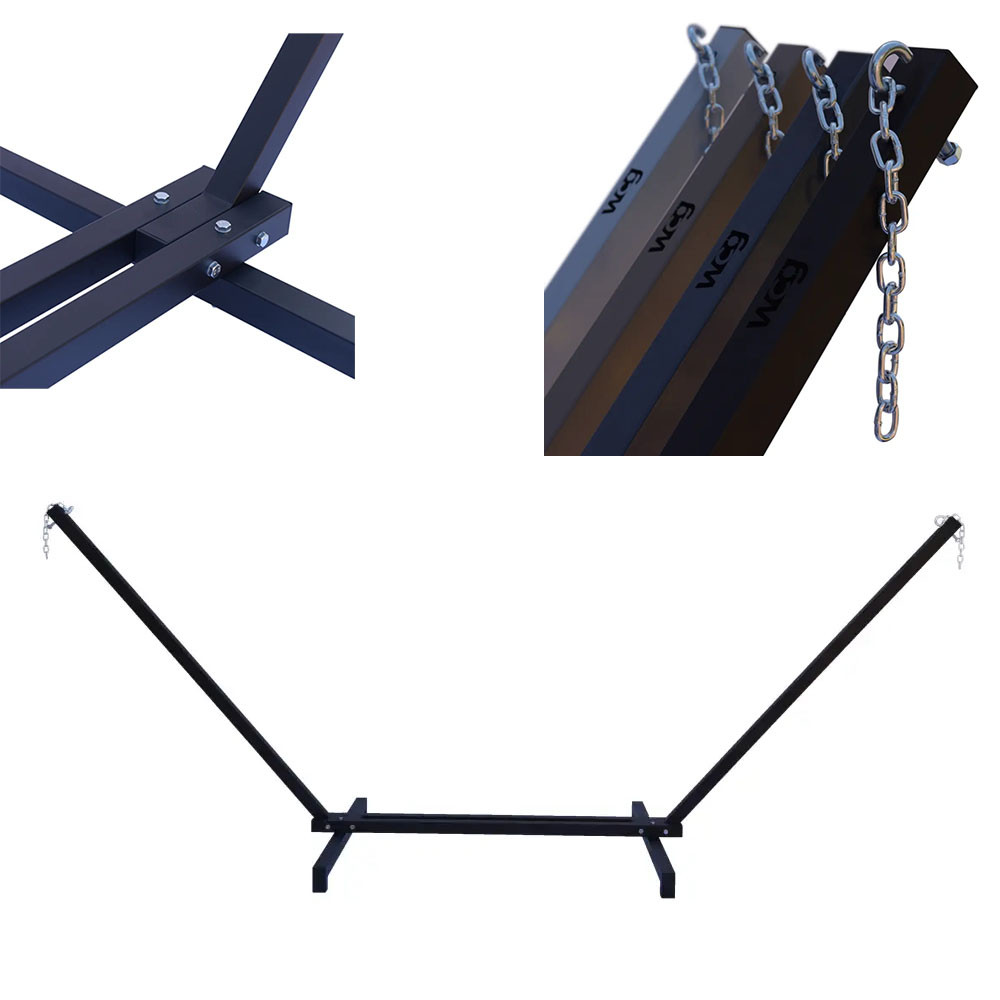 Стійка для гамака WCG Каркас для Гамака метал 50х50 чорний мат. Стійка для одномісних і двомісних гамаків, фото 1