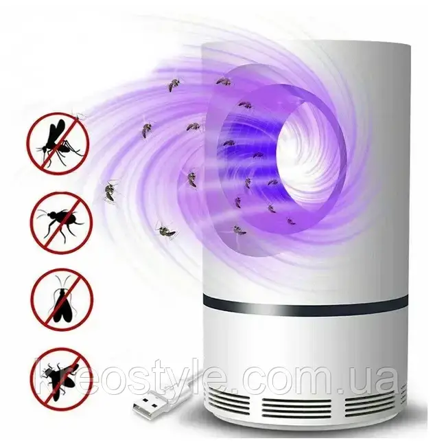 Електрична лампа — знищувач комарів і комах Mosquito Killer JB-4706  Захисна лампа пастка від USB