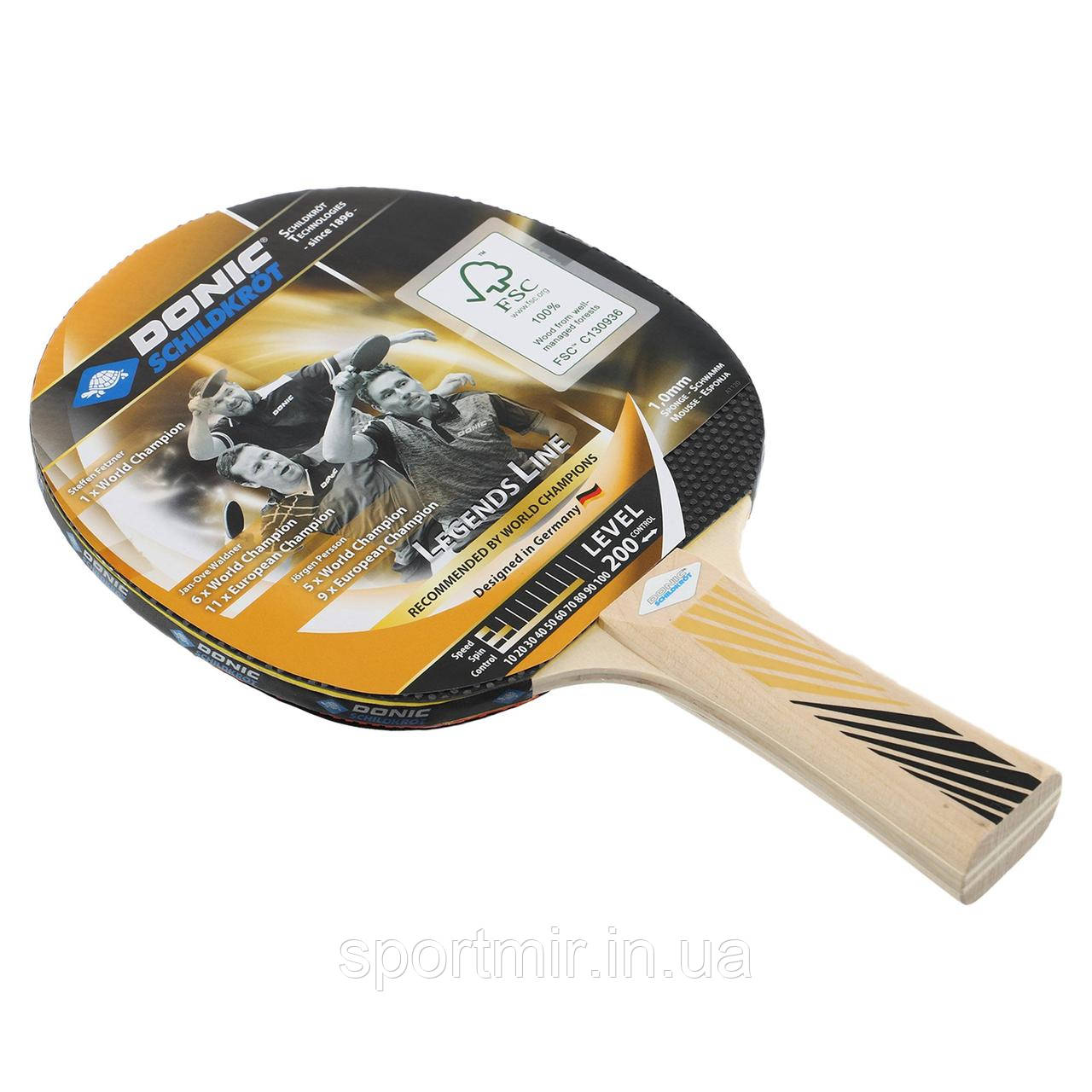 Ракетка для настільного тенісу DONIC Legends 200 FSC MT-705221, фото 1