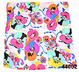 Снуд шифоновий з маками рожевий, фото 2