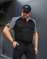 Убакс бойова сорочка короткий рукав URBAN в клітинку синяя