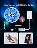 Розумна LED-стрічка 1DAL | WiFi світлодіодна стрічка RGB, 5 метрів (SLSP5M), фото 7