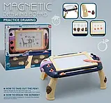 Столик — дощечка для малювання з магнітними штампами арт. CJ 6004-1 PM, фото 3
