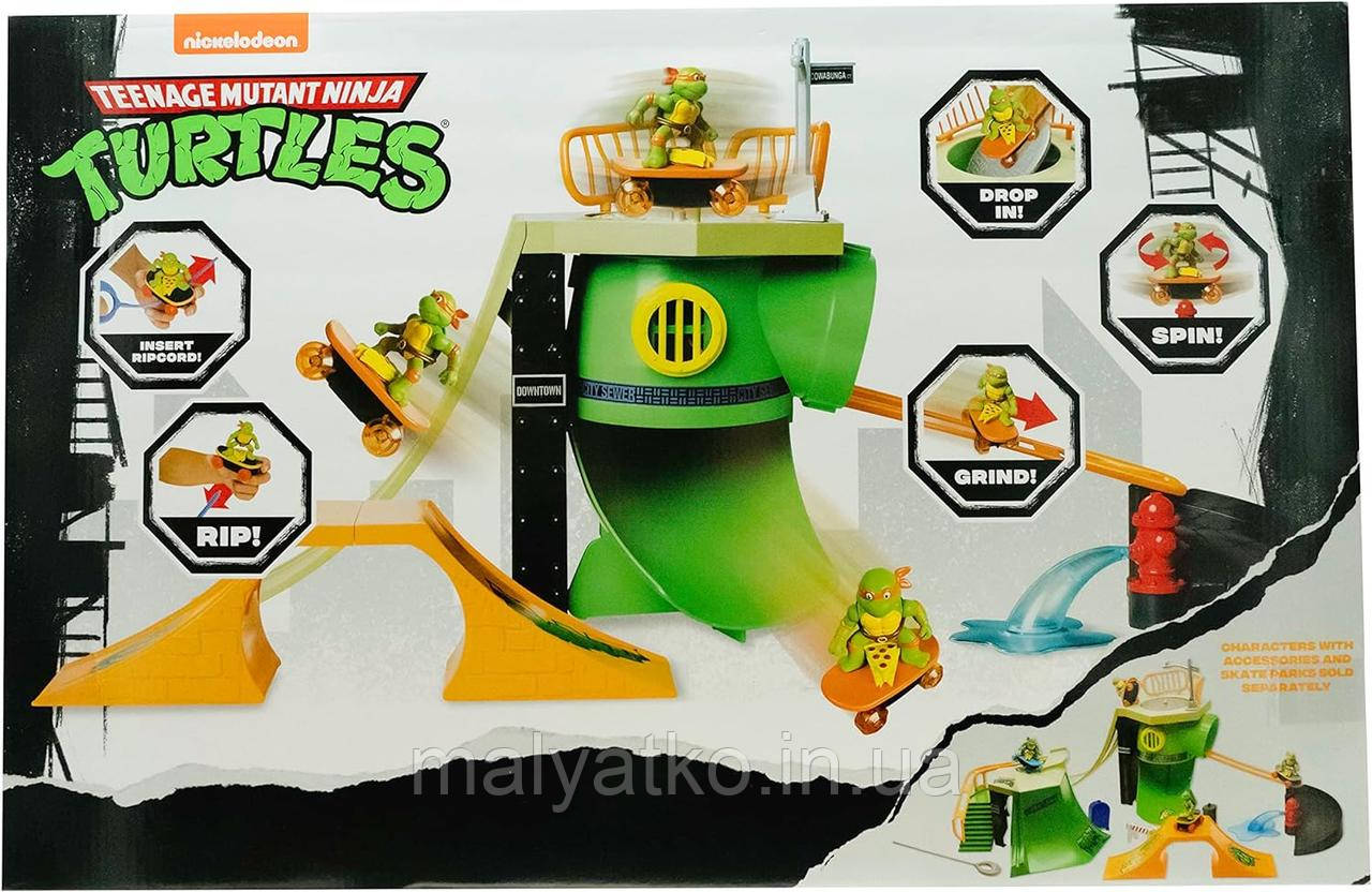 Ігровий набір TMNT Чумовий скейт-парк Черепашка ніндзя Teenage Mutant Ninja Turtles Madness Skate Park, фото 1
