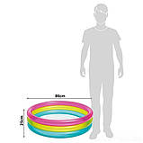 Басейн надувний Intex 57104 Веселка d=86см, фото 2