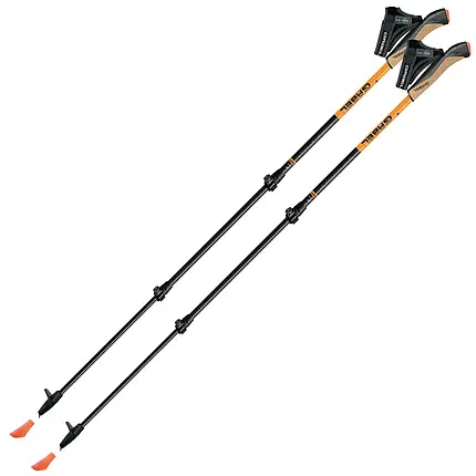 Телескопічні ультралегкі палиці для скандинавської ходьби Gabel Carbon XT 3S-100, 63-135 см (Black), фото 1