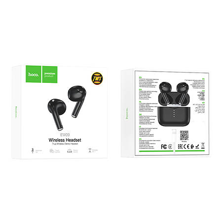 Навушники Bluetooth HOCO EW09 TWS бездротові, чорні, фото 3