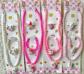 Дитячий набір бижутеріі 3 предмета 12 наб/уп ЕДИНОРОГ