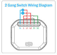 Розумне реле освітлення 1DAL | Двоканальний Wi-Fi + BLE вимикач smart (SW201N), фото 2