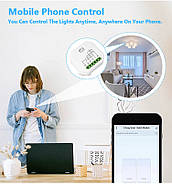 Розумне реле освітлення 1DAL | Двоканальний Wi-Fi + BLE вимикач smart (SW201N), фото 8