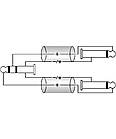 Інсертний кабель KLOTZ AY5 Y-CABLE STEREO MINI JACK - 2xJACK MONO BLACK 6 M, фото 4