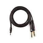 Інсертний кабель D`ADDARIO PW-MPTS-06 CUSTOM SERIES 1/8” TO DUAL 1/4” AUDIO CABLE (1.8M), фото 3