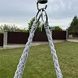 Підвісна гойдалка Підвісне крісло-гамак Качеля з великою подушкою DY-A003-GREY Сірий/графітовий, фото 6