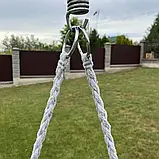 Підвісна гойдалка Підвісне крісло-гамак Качеля з великою подушкою DY-A003-GREY Сірий/коричневий, фото 6