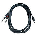 Інсертний кабель ROCKCABLE RCL20912 D4 PATCH CABLE - 2 X TS JACK TO TRS MINIJACK (1.5M), фото 3