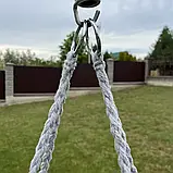 Підвісна гойдалка Підвісне крісло-гамак Качеля з великою подушкою DY-A003-GREY Сірий/хакі, фото 6