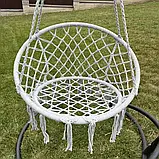 Підвісна гойдалка Підвісне крісло-гамак Качеля з великою подушкою DY-A003-GREY Сірий/хакі, фото 4