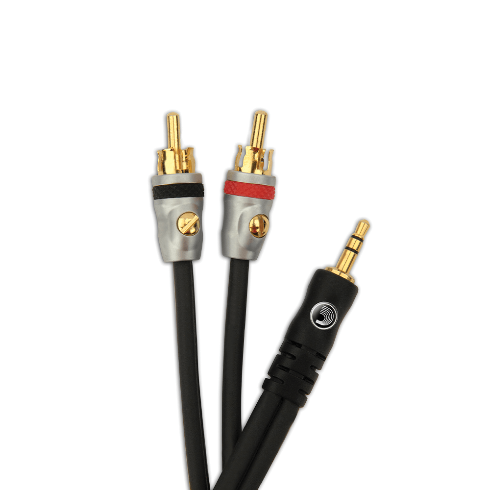 Інсертний кабель D`ADDARIO PW-MP-05 CUSTOM SERIES DUAL RCA TO 3.5 STEREO MINI JACK CABLE (1.5M)