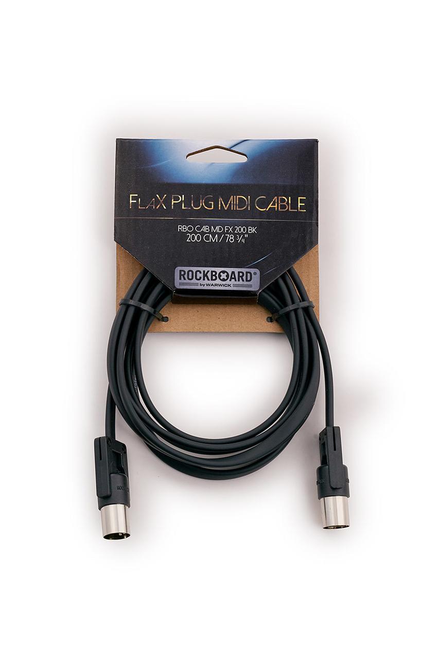 MIDI-кабель ROCKBOARD RBO CAB MD FX 200 BK ROCKBOARD FLAX PLUG MIDI CABLE, 200 CM