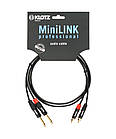 Інсертний кабель KLOTZ KT-CJ090 MINILINK PRO TWIN CABLE BLACK 0.9 M, фото 4