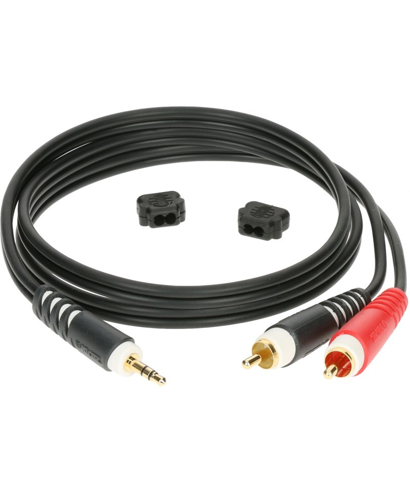 Інсертний кабель KLOTZ AY7 Y-CABLE STEREO MINI JACK - RCA BLACK 3 M