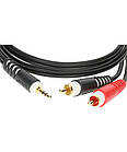 Інсертний кабель KLOTZ AY7 Y-CABLE STEREO MINI JACK - RCA BLACK 3 M, фото 3