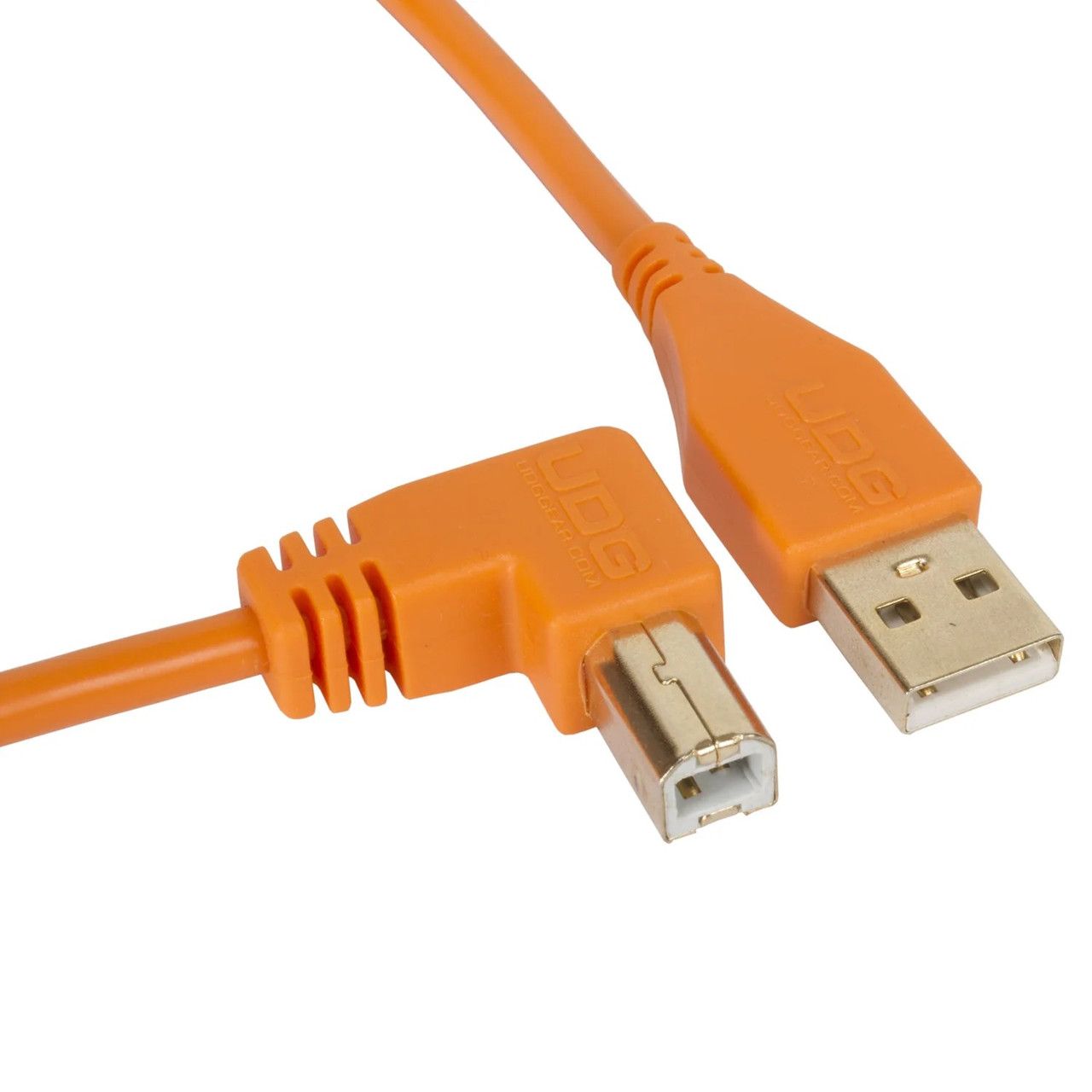 USB-кабель UDG ULTIMATE AUDIO CABLE USB 2.0 A-B ORANGE ANGLED (1 m), фото 1