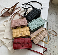 Модна жіноча сумка клатч стиль Шанель, маленька сумка з ланцюжком