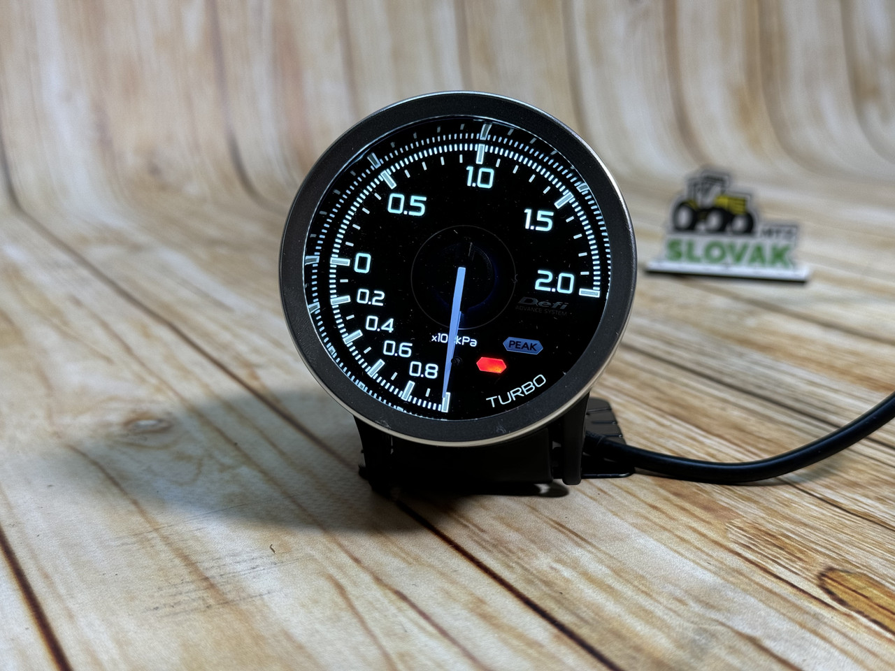 Прилад вказівник тиску турбіни стрілочний Defi 14801 LED діодний 7-видів підсвічування Ø60mm + кронштейн, фото 1