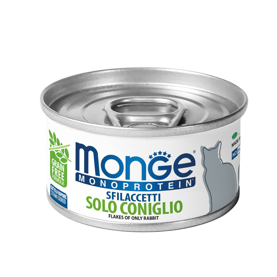 Monge MONOPROTEIN м'ясні пластівці кролик 80 гр., фото 1