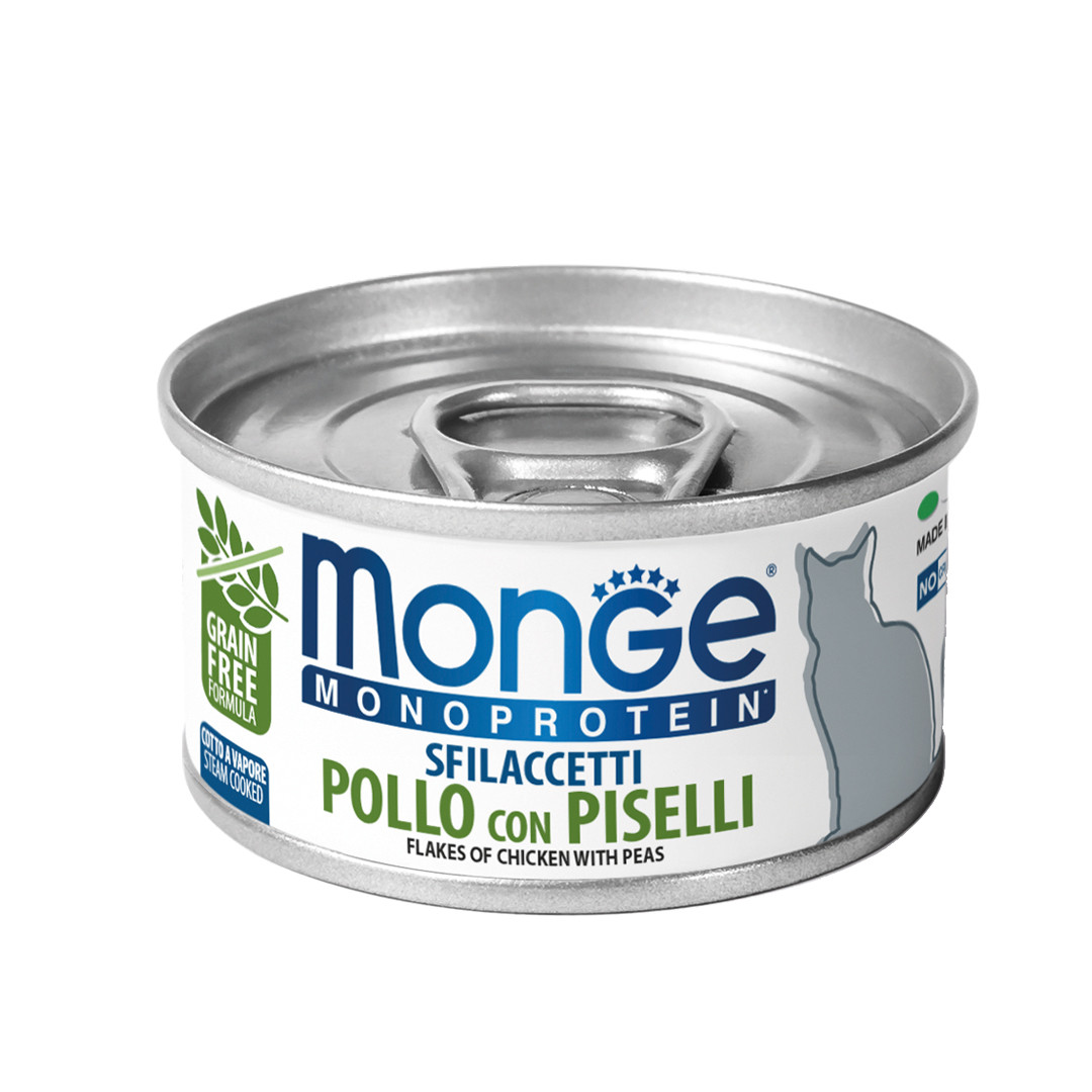 Monge MONOPROTEIN м'ясні пластівці курка з горошком 80 гр.