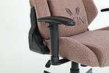 Комп'ютерне крісло із тканини ЕКОХУТРО Коричневе BOUCLE НОВИНКА, фото 6