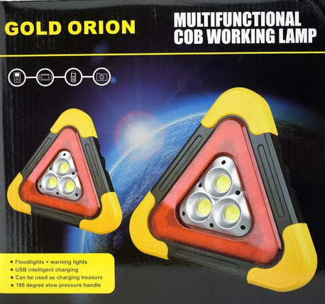 Аварійний Led знак Gold Orion OR-7708 на 5 режимів із ліхтарем та функцією Power Bank, фото 2