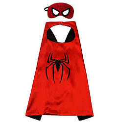 Комплект Спайдермена червоно-чорний (накидка і маска)