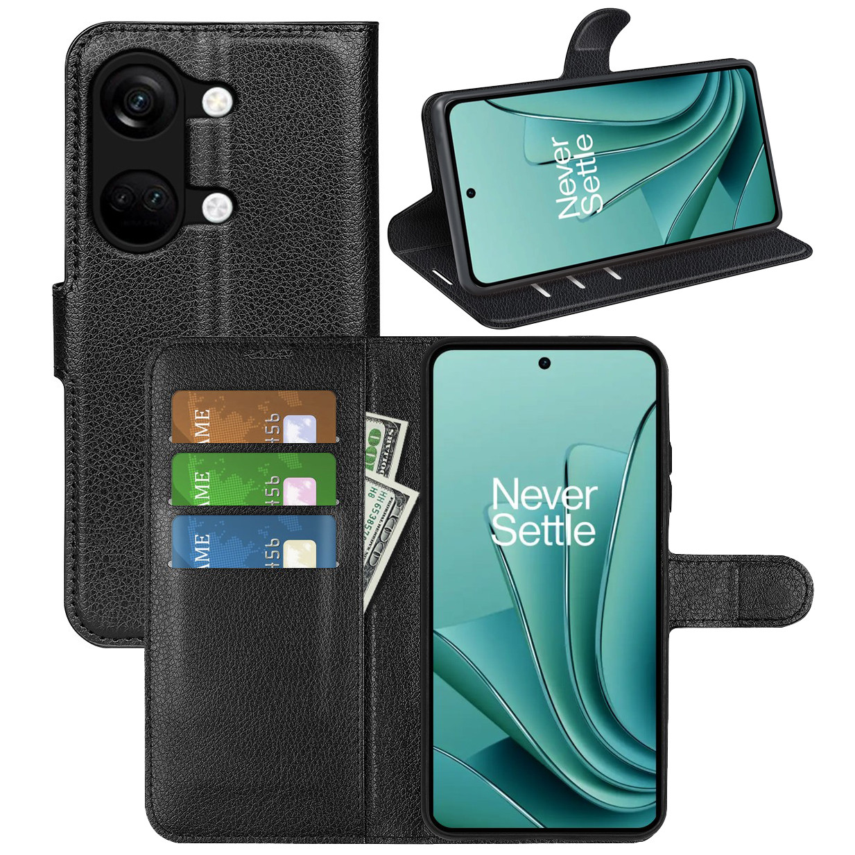 Чохол-книжка Litchie Wallet для OnePlus Nord 3 5G Black, фото 1
