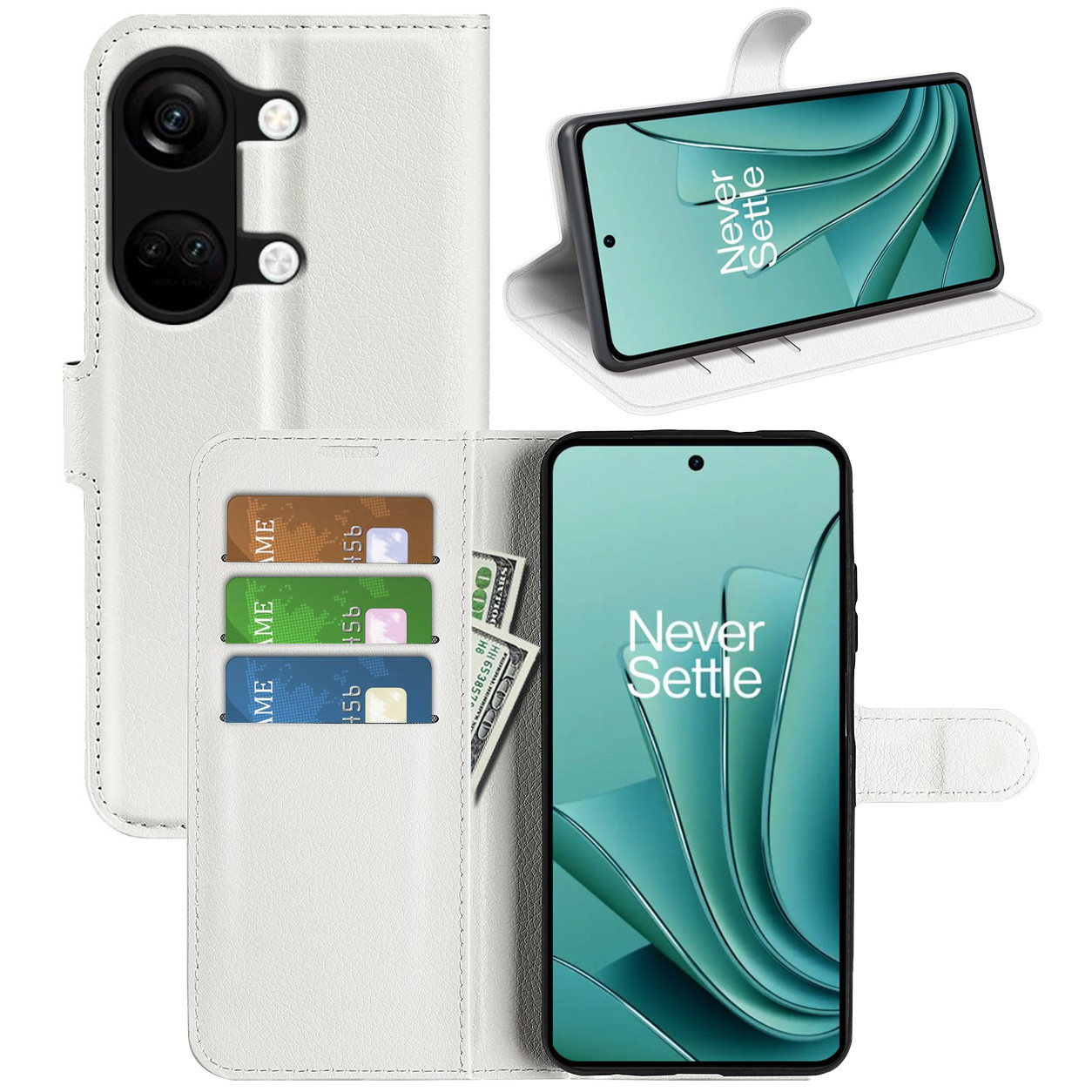 Чохол-книжка Litchie Wallet для OnePlus Nord 3 5G White, фото 1