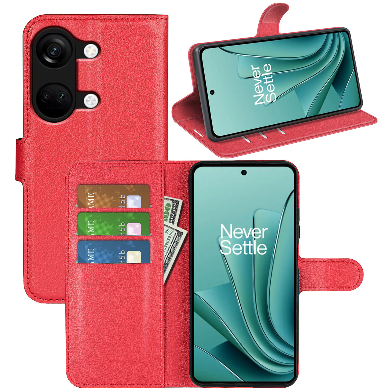 Чохол-книжка Litchie Wallet для OnePlus Nord 3 5G Red, фото 1