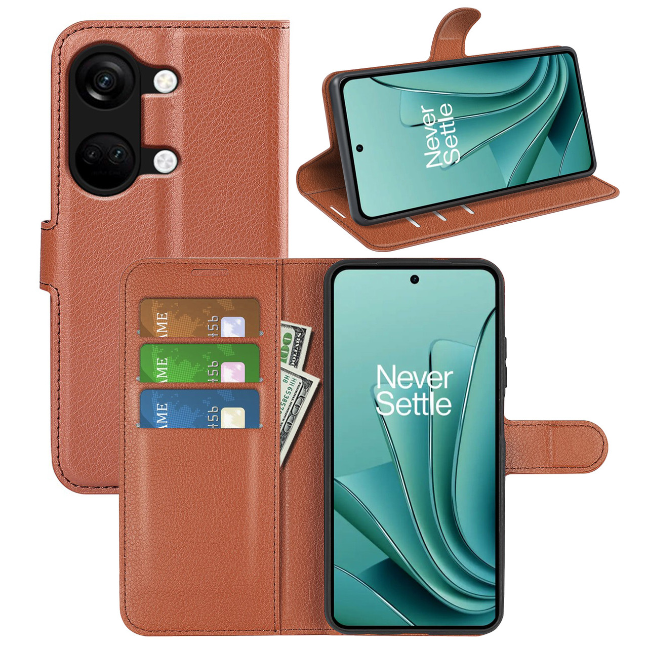 Чохол-книжка Litchie Wallet для OnePlus Nord 3 5G Brown, фото 1