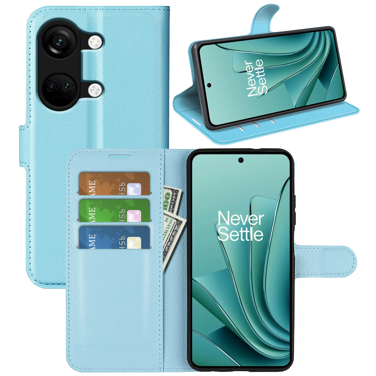 Чохол-книжка Litchie Wallet для OnePlus Nord 3 5G Light Blue, фото 1