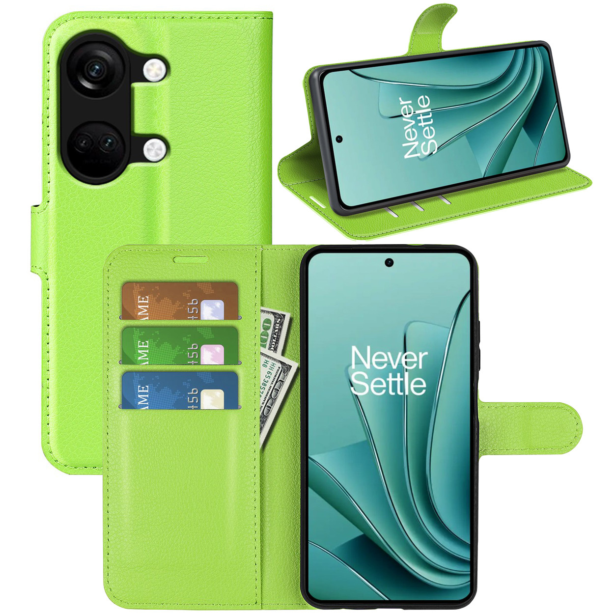 Чохол-книжка Litchie Wallet для OnePlus Nord 3 5G Light Green, фото 1