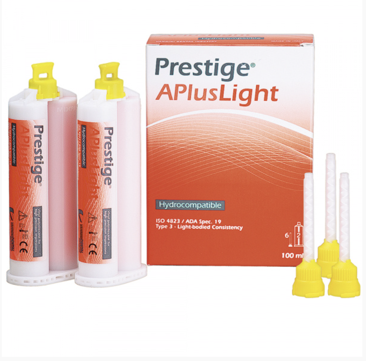 PRESTIGE A Plus-Light / Престиж А ПЛЮС ЛАЙТ  коригуюча А силікон 2х50 мл,12 насадок VANNINI (Італія)