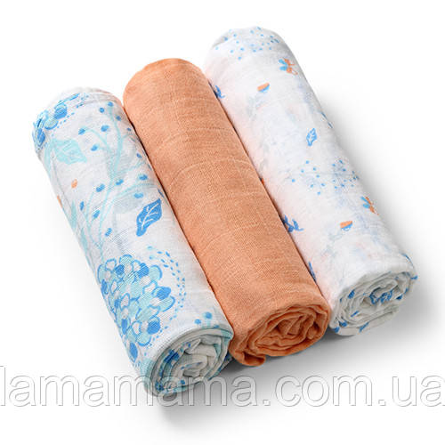 Пелюшка муслінова супер м'яка, набір 3 шт. 70x70 см BabyOno