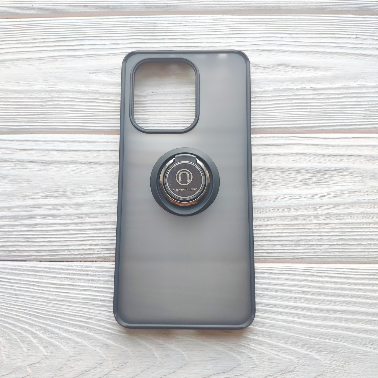 Чохол Armor Ring для Xiaomi Redmi Note 13 протиударний з кільцем Чорний, фото 1