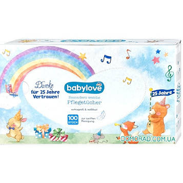 Babylove Сухі серветки Pflegetucher 100шт.